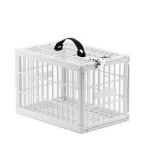 innovagoods food safe jaula de seguridad para neveras polipropileno cierre con combinacion asa de transporte 28x19x19cm color blanco