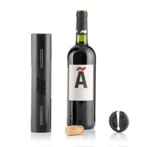 innovagoods corkbot sacacorchos electrico abs y acero ergonomico funciona con pilas facil de usar ventana de visualizacion elegante color negro