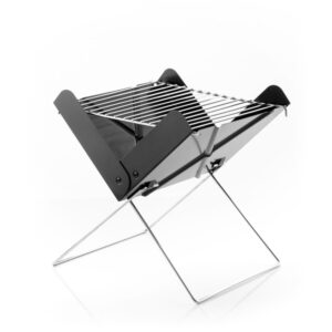 innovagoods foldecue mini barbacoa portatil de sobremesa para carbon plegable parrilla de 30x24.5cm facil de limpiar compacta ligera 31x28x30cm color negro