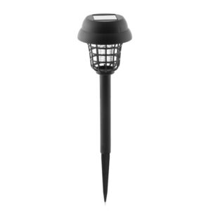 innovagoods garlam lampara solar antimosquitos para jardin luz blanca y uv resistente al agua facil instalacion portatil color gris