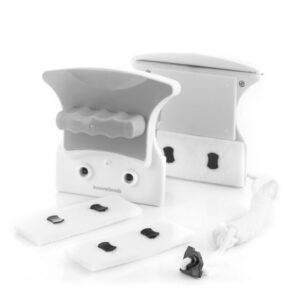 innovagoods magly limpiacristales magnetico iman potente facil de usar incluye recambios seguridad anticaida ventanas hasta 8mm ergonomico 12x5.5x11cm color gris y blanco