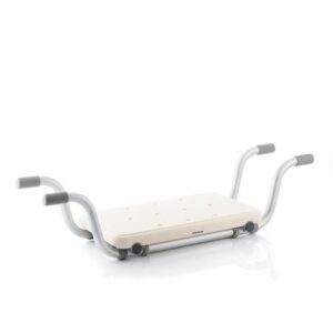 innovagoods seburett asiento 2 en 1 ajustable y extensible antideslizante multifuncion resistente facil montaje y limpieza soporta hasta 120kg ergonomico color blanco y gris