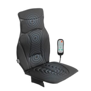 innovagoods shiatsu asiento de masaje termico 5 modos funcion calor regulable en velocidad ergonomico incluye adaptador para coche ligero y portatil color negro