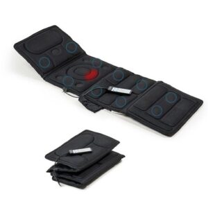 innovagoods vhemat colchon de masaje por vibracion 10 motores vibratorios funcion calor 5 modos plegable ergonomico soporta hasta 150kg 156x54cm color negro