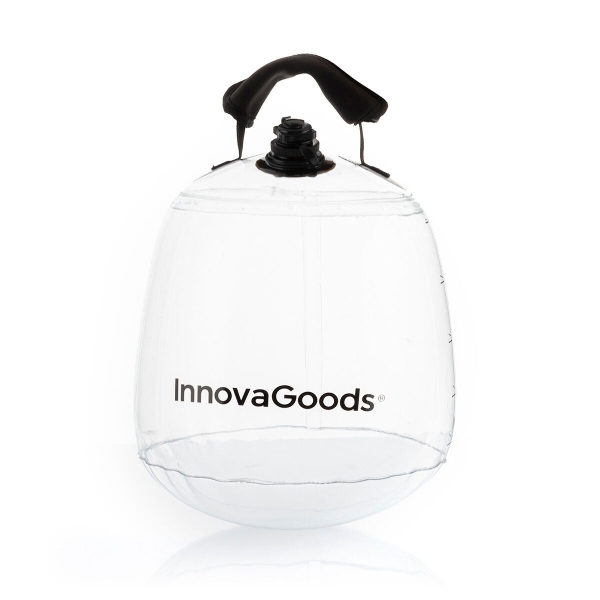 innovagoods fibell pesa rusa de agua capacidad 10l guia de ejercicios hinchable incluye inflador peso ajustable compacto y portatil transparente