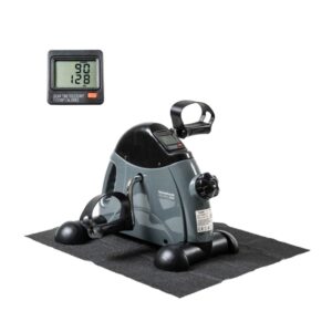 innovagoods velora 2100 pedaleador estatico para piernas y brazos contador digital lcd resistencia ajustable esterilla antideslizante soporta 100kg 35x31x39cm color gris y negro