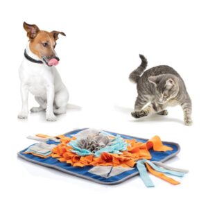 innovagoods fooland alfombra interactiva para mascotas suave base antideslizante estimula sentidos 45x1x45cm color multicolor