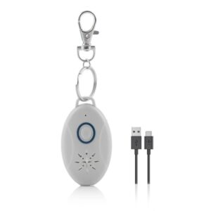 innovagoods petrep antiparasitos por ultrasonido para mascotas recargable usb alcance hasta 3m autonomia hasta 5 dias incluye mosqueton 3.5x12x1cm color gris