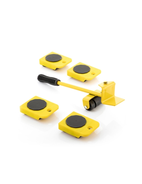 innovagoods heaveasy herramienta de elevacion y transporte de cargas hasta 200kg ruedas 360º mango antideslizante multifuncion incluye instrucciones 35x9x10cm color amarillo