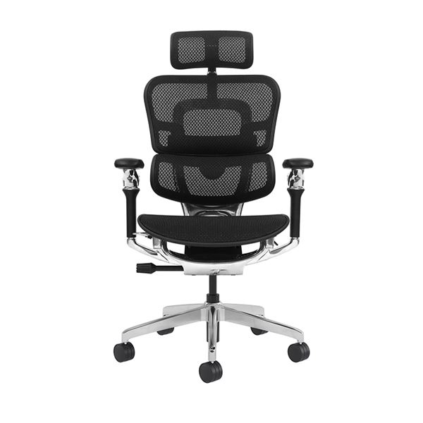 cromad aeris supreme silla de oficina piston de gas de grado 4 soporte lumbar dividido con ajuste de tension reposacabezas ajustable respaldo de malla 4d reposabrazos 8d de aluminio con ajuste total