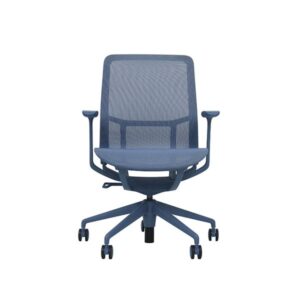 cromad gama sense elegance silla de oficina piston de gas de grado 4 respaldo ergonomico malla elastica 3d transpirable reposabrazos ajustables color azul