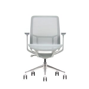 cromad gama sense elegance silla de oficina piston de gas de grado 4 respaldo ergonomico malla elastica 3d transpirable reposabrazos ajustables color gris