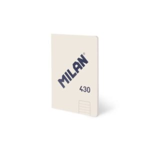 milan 430 libreta encolada formato a5 pautado 1 linea 7mm 48 hojas de 95 gr/m2 microperforado tapa blanda color beige