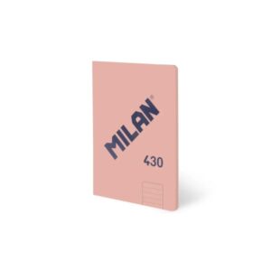 milan 430 libreta encolada formato a5 pautado 1 linea 7mm 48 hojas de 95 gr/m2 microperforado tapa blanda color rosa