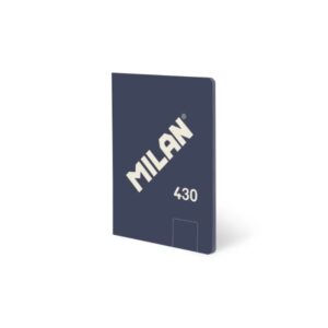milan 430 libreta encolada formato a5 hojas blancas 48 hojas de 95 gr/m2 microperforado tapa blanda color azul