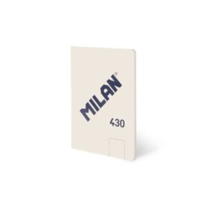 milan 430 libreta encolada formato a5 hojas blancas 48 hojas de 95 gr/m2 microperforado tapa blanda color beige