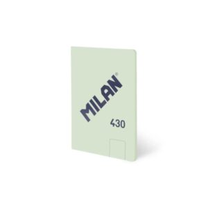 milan 430 libreta encolada formato a5 hojas blancas 48 hojas de 95 gr/m2 microperforado tapa blanda color verde
