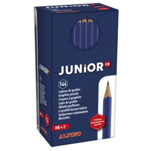 alpino junior pack de 144 lapices de grafito hb con cabecilla espacio para el nombre