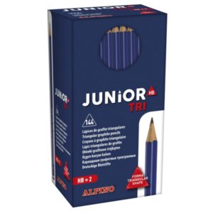 alpino junior tri pack con 144 lapices de grafito hb triangulares espacio para el nombre