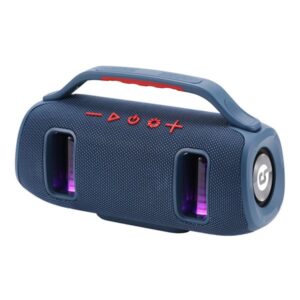 coolsound bravebox altavoz bluetooth true wireless 15w autonomia hasta 3h usb, microsd y aux manos libres con microfono integrado iluminacion rgb color azul