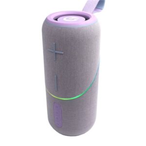 coolsound rainbow beat altavoz bluetooth true wireless 20w autonomia hasta 3h usb, microsd y aux funcion manos libres radio fm iluminacion rgb color violeta