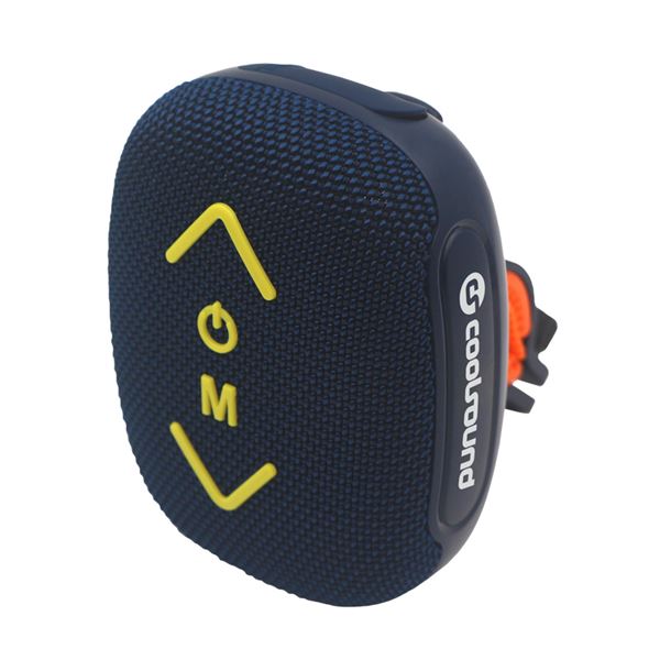 coolsound riderbeat altavoz bluetooth true wireless 7w autonomia hasta 3h usb, microsd y aux funcion manos libres radio fm soporte para manillar color azul