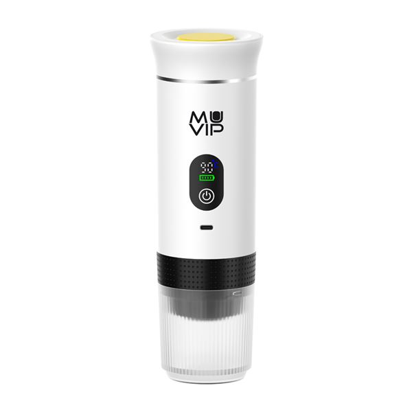 muvip xpresscup cafetera portatil compatible con cafe molido y capsulas dg y ns presion de 20 bares modo caliente y frio color blanco