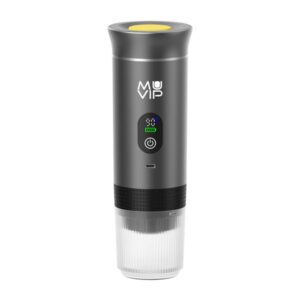 muvip xpresscup cafetera portatil compatible con cafe molido y capsulas dg y ns presion de 20 bares modo caliente y frio color gris