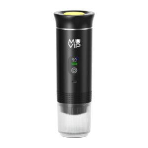 muvip xpresscup cafetera portatil compatible con cafe molido y capsulas dg y ns presion de 20 bares modo caliente y frio color negro