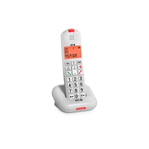 spc comfort kairo telefono fijo inalambrico dect pantalla iluminada 5 funciones antispam teclas grandes xl manos libres color blanco