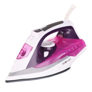 muvip mv0641 plancha de ropa vapor 2200w suela de ceramica funcion de vapor vertical sistema de autolimpieza deposito de gran capacidad