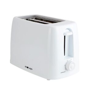 muvip mv0642 tostadora de pan 650w capacidad para 2 rebanadas 6 niveles de tostado boton de cancelacion bandeja inferior extraible para limpieza