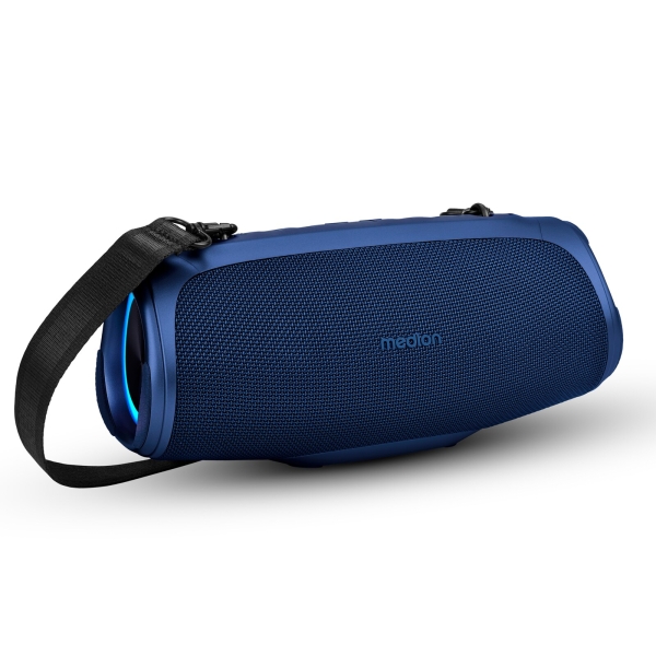 medion life p61746 m altavoz 30w bluetooth 5.3 modo broadcast resistente al agua hasta 42 horas de autonomia iluminacion rgb color azul