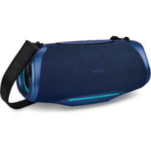 medion life p61762 l altavoz 50w bluetooth 5.3 modo broadcast resistente al agua hasta 47 horas de autonomia iluminacion rgb color azul