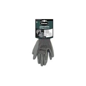 cegasa centurion guantes de trabajo talla 7 fabricados en nylon con recubimiento de nitrilo en palma y dedos color gris