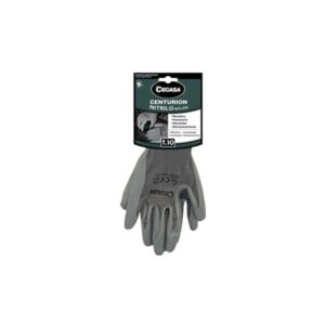 cegasa centurion guantes de trabajo talla 10 fabricados en nylon con recubimiento de nitrilo en palma y dedos color gris