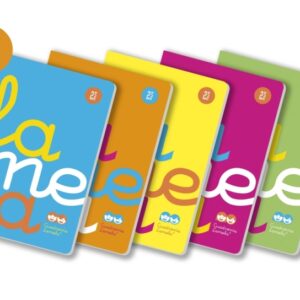 lamela pack de 5 libretas grapadas con 50 hojas de 90g/m2 con margen formato a4 pauta cuadrovia de 3mm cubierta de polipropileno fluorescente papel offset blanco extra colores surtidos