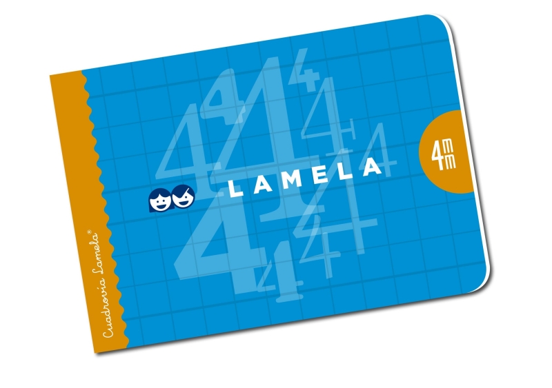 lamela libreta grapada con 30 hojas de 70g/m2 con margen formato cuarto pauta cuadrovia de 4mm cubierta de cartoncillo plastificado papel offset blanco extra color azul