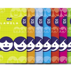 lamela pack de 10 cuadernos de espiral con 80 hojas de 70g/m2 con margen formato folio pauta cuadrovia de 2.5mm cubierta de cartoncillo plastificado papel offset blanco extra colores surtidos