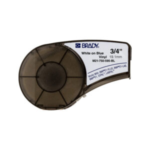 brady m21 750 595 bl cinta de etiquetas original vinilo texto blanco sobre fondo azul ancho 19,1mm x 6,40m
