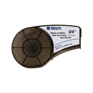 brady m21 750 427 cinta de etiquetas original de vinilo texto negro sobre fondo blanco ancho 19,1mm x 4,30m