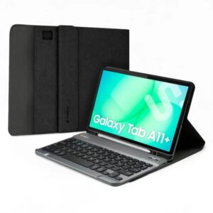 subblim keytab pro bt funda con teclado para samsung galaxy tab a11+ 11" bluetooth 5.2 proteccion 360º autonomia hasta 30h color negro