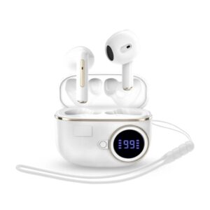 energy sistem chargeview tws auriculares bluetooth 5.4 tecnologia true wireless 20h autonomia display con estado de bateria color blanco