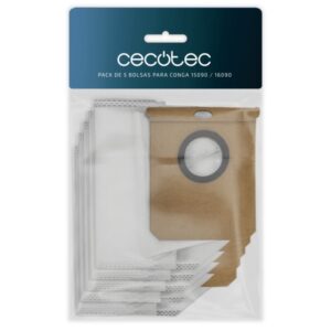 cecotec pack de 5 bolsas para conga 15090 / 16090 color blanco