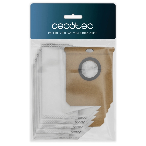 cecotec pack de 5 bolsas para conga 20090 color blanco