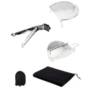cecotec dragonpack 6000 m set de accesorios para barbacoa pinzas cubierta protecctora recolector de ceniza expansor de parrilla color varios