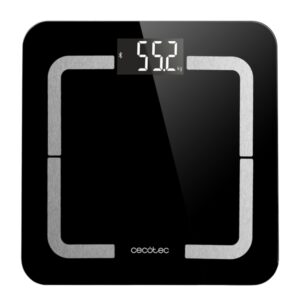 cecotec surface precision 9500 smart healthy bascula corporal bluetooth pantalla lcd acero inoxidable vidrio templado soporta hasta 180kg 310x310mm color negro