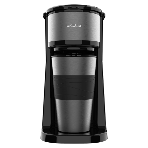 cecotec coffee 66 drop and go cafetera de goteo potencia 700w capacidad 420ml sistema antigoteo acero inoxidable termo portatil color negro y gris