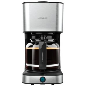 cecotec coffee 66 heat cafetera de goteo potencia 950w deposito de 1.5l sistema antigoteo acabados en acero inoxidable temperatura regulable color negro y plateado