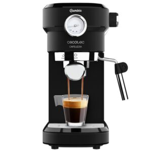 cecotec cafelizzia 790 black pro cafetera espresso con vaporizador 1350w vaporizador presion 20bar deposito 1.1l temperatura regulable calientatazas termoblock manometro color negro